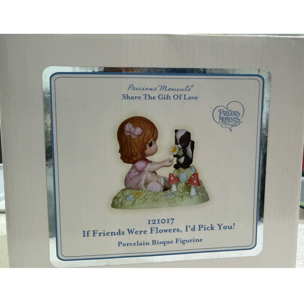 Precious Moments 121017 If Friends Were Flowers I'd Pick You Girl Skunk Figurine